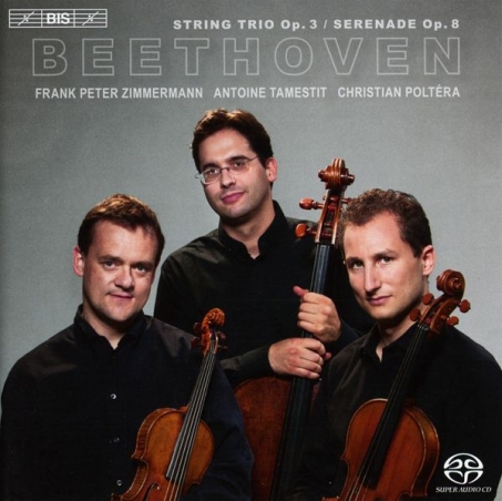 Streichtrios op.3, Serenade op.8<br />
<br />
<br />
Trio Zimmermann<br />
Frank Peter Zimmermann<br />
Antoine Tamestit<br />
Christian Poltéra<br />
<br />
BIS